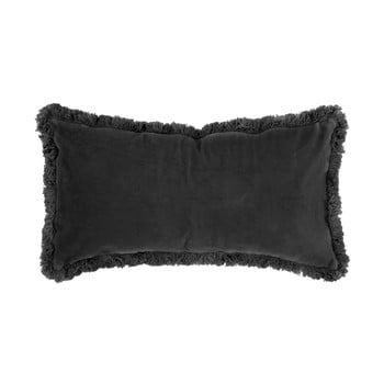 Pernă cu înveliș din catifea PT LIVING, 60 x 30 cm, negru