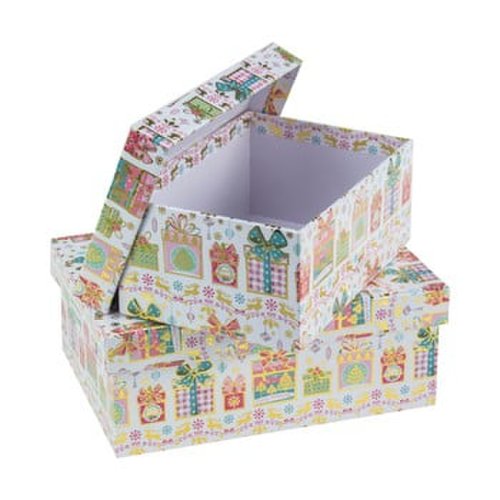 Set 2 cutii pătrate din carton Unimasa Gift