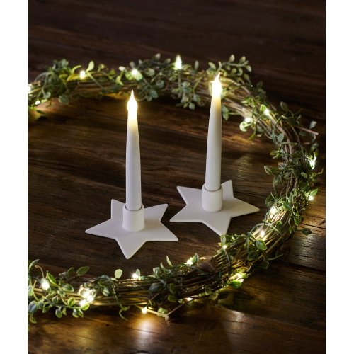 Set 2 decorațiuni cu lumini LED Sirius Olina Star, înălțime 15 cm
