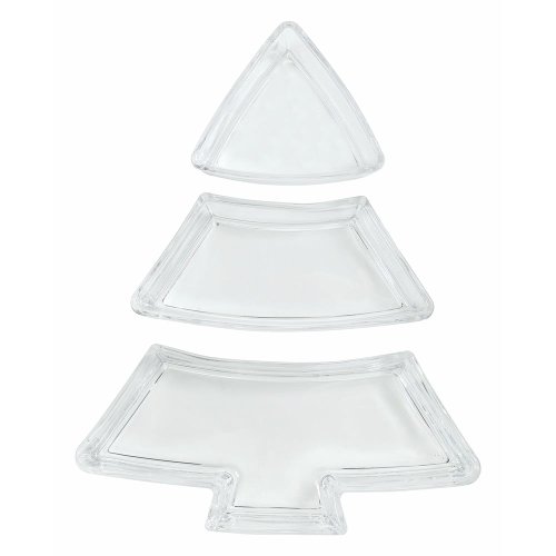 Set 3 boluri servire din sticlă pentru Crăciun Villa d'Este Christmas Tree
