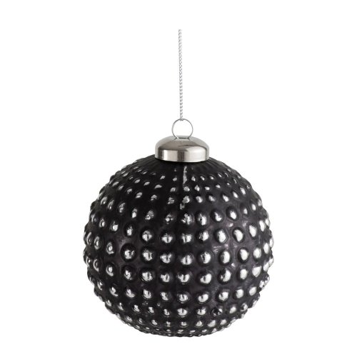 Set 4 globuri de Crăciun din sticlă J-Line Ball, negru