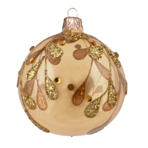 Set de 3 globuri de Crăciun din sticlă Ego Dekor, auriu