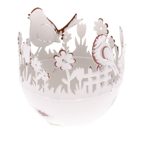 Suport decorativ metalic pentru ou Dakls, model păsări