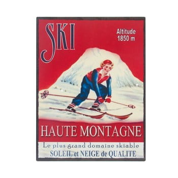 Tablou Antic Line Ski, 25 x 33 cm