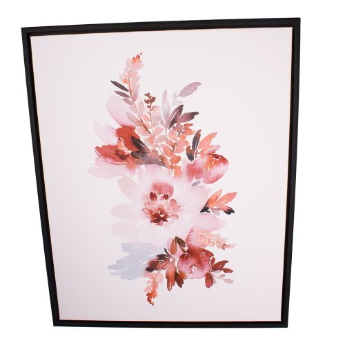 Tablou de perete cu ramă Dakls Pinky Flowers, 40 x 50 cm