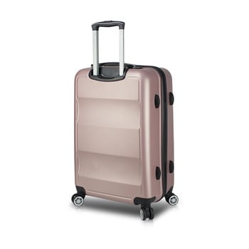 Valiză cu roți și port usb my valice colors lasso medium, roz