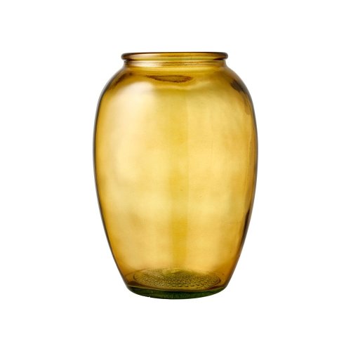 Vază de sticlă Bitz Kusintha, ø 17,5 cm, galben