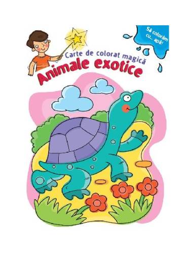 Animale exotice - carte de colorat magică