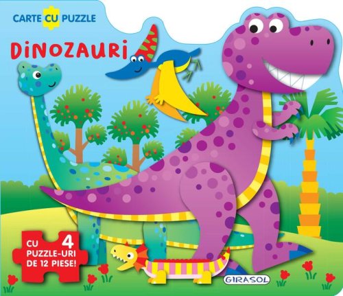 Carte cu puzzle - Dinozauri - Board book - Girasol