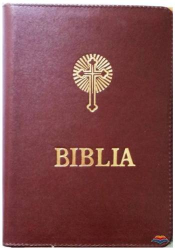 Biblia format mijlociu (cu fermoar, legata in piele)