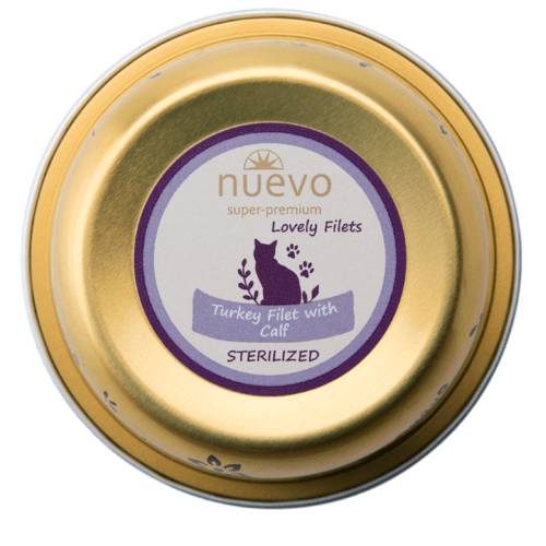 Hrana umeda pentru pisici Nuevo Cat Sterilized Curcan si Vita 85 g