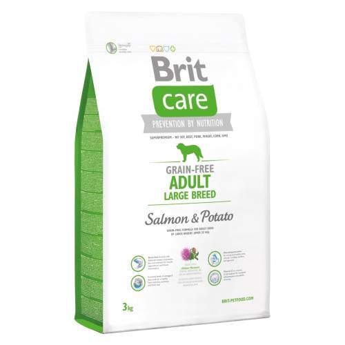 Hrana uscata pentru caini Brit Care Grain Free Adult Large Breed cu somon si cartofi 3 kg
