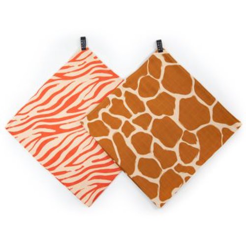 KLRK Home Wild Color Zebra&Giraffe scutece textile 96x96 cm