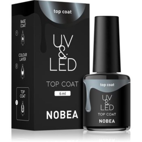 NOBEA UV & LED lac de unghii top coat, cu utilizarea lămpii UV/LED glossy