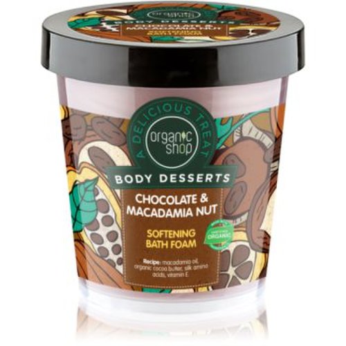 Organic Shop Body Desserts Chocolate & Macademia Nut spumă de baie emolientă