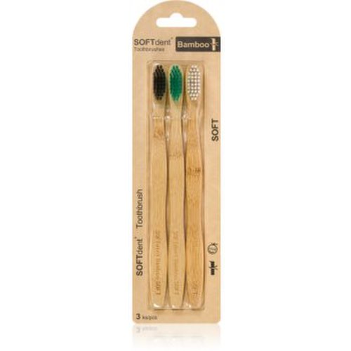 SOFTdent Bamboo Soft - 3 pack Periuta de dinti de bambus