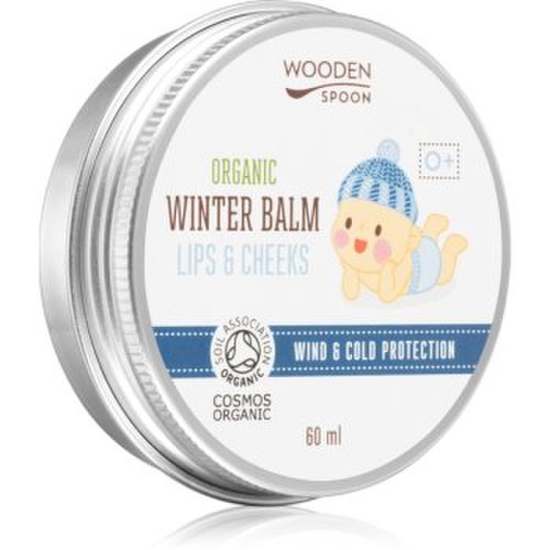 WoodenSpoon Organic Wind & Cold Protection crema pentru fata si balsam pentru buze cu efect protectiv 2in1 pentru copii