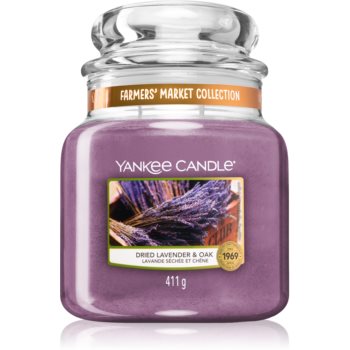Yankee Candle Dried Lavender & Oak lumânare parfumată Clasic mediu