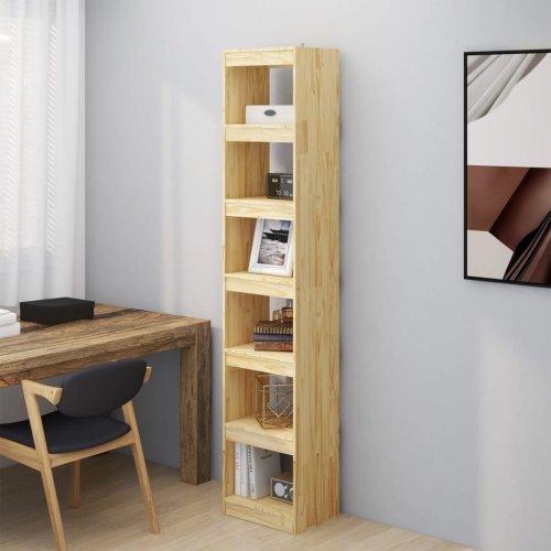 Bibliotecă/Separator cameră, 40x30x199 cm, lemn masiv de pin
