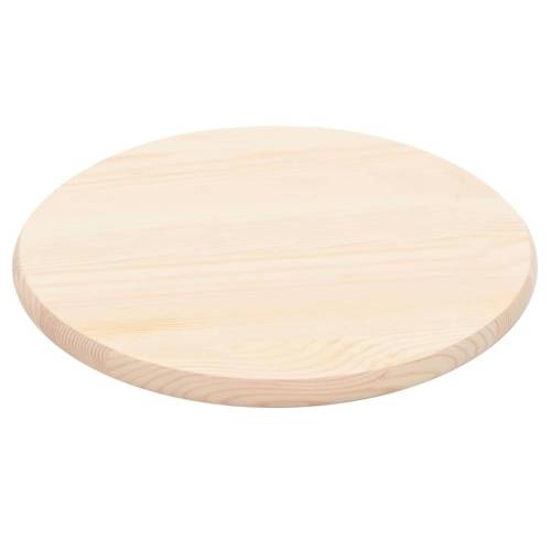 Blat de masă, 28 mm 50 cm, lemn natural de pin, rotund