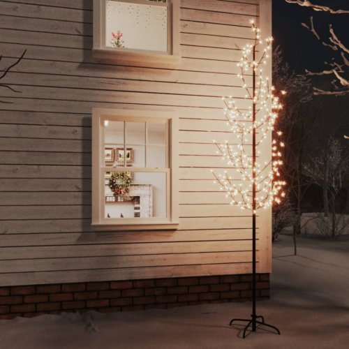 Copac cu flori de cireș cu LED, 368 LED-uri alb calde, 300 cm