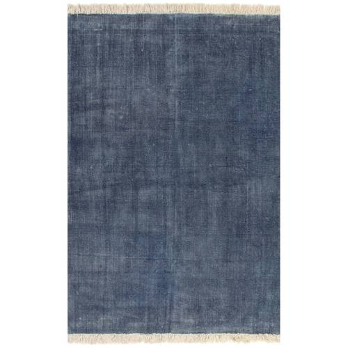 Covor Kilim, albastru, 160 x 230 cm, bumbac