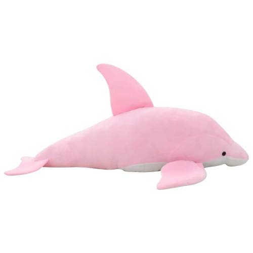 Delfin de jucărie, roz, pluș