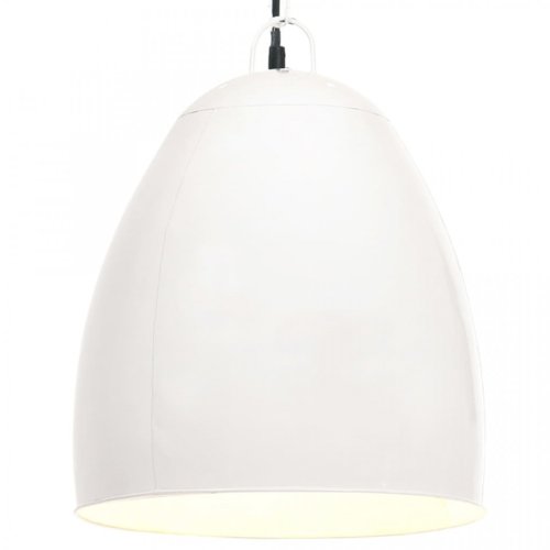 Lampă suspendată industrială, 25 W, alb, 42 cm, E27, rotund