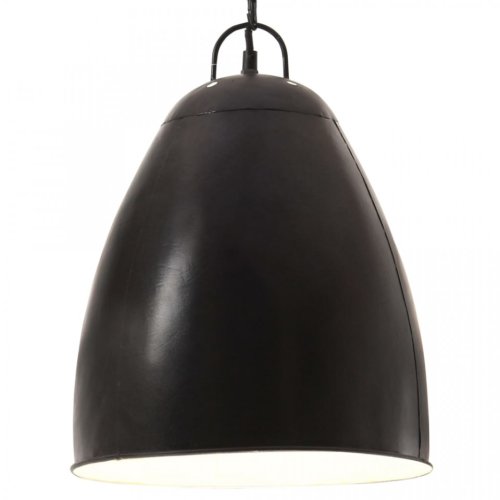 Lampă suspendată industrială, negru stins, 32 cm, E27, rotund, 25 W