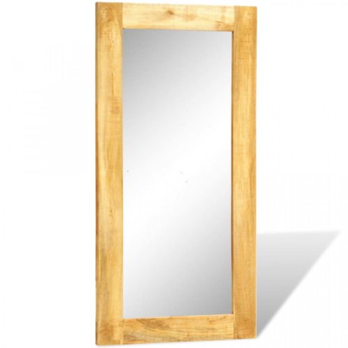 Oglindă de perete, cadru din lemn masiv, 120 x 60 cm