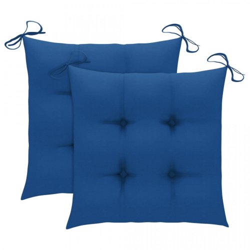 Perne de scaun, 2 buc., albastru, 50x50x7 cm, material textil