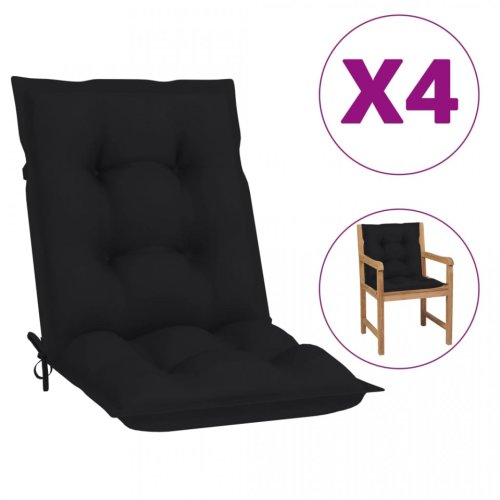 Perne pentru scaun de grădină, 4 buc., negru, 100x50x7 cm