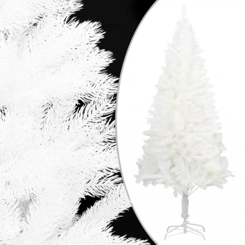 Pom de Crăciun artificial, ace cu aspect natural, alb, 150 cm