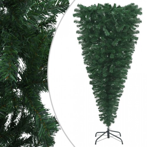 Pom de Crăciun artificial inversat, cu suport, verde, 150 cm