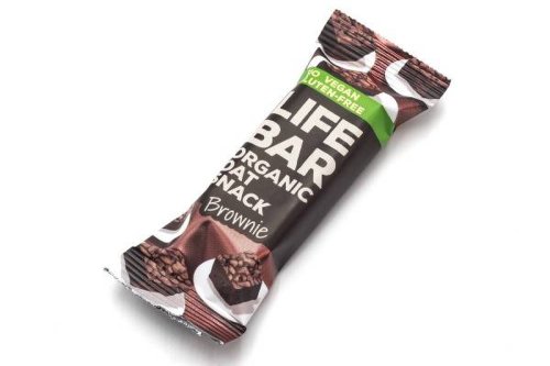 Baton de ovaz brownie fara gluten, eco-bio 40g, Lifebar