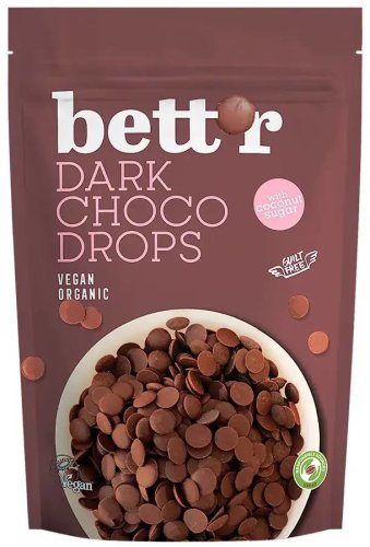Choco drops dark, eco-bio, 200g bettr
