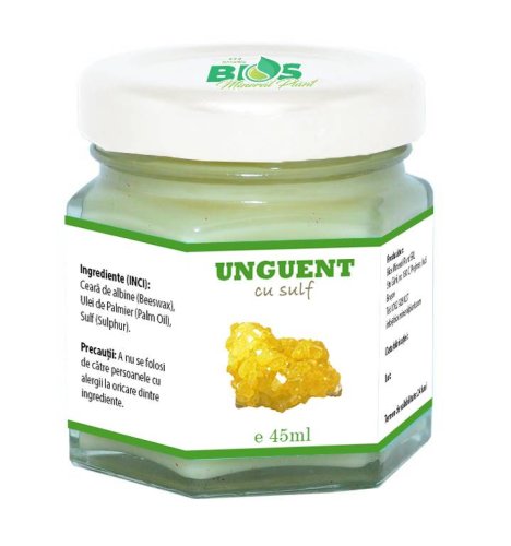 Unguent cu sulf, 45ml - Bios Mineral Plant