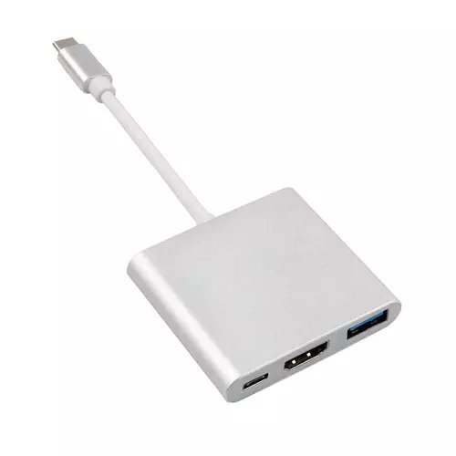 Adaptor Maclean MCTV-840, USB tip C la HDMI, USB 3.0 si USB tip C, 4K