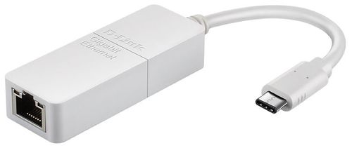 Adaptor USB-Ethernet D-Link DUB-E130, Gigabit, USB-C (Alb)