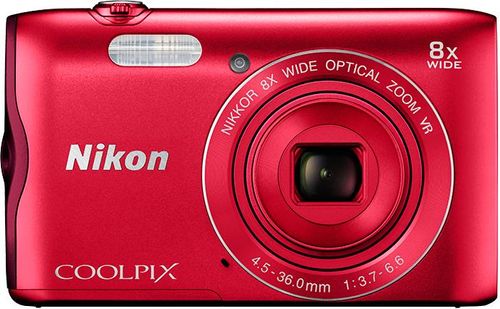 Aparat Foto Digital NIKON COOLPIX A300, Filmare HD, 20.1 MP, Zoom Optic 8x (Rosu)