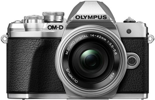 Aparat Foto Mirrorless Olympus E-M10 MARK III + Obiectiv EZ-M1442 II R, 16.1 MP, Filmare 4K, WI-FI (Argintiu)