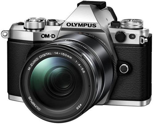 Aparat Foto Mirrorless Olympus E-M5II 1415II Kit, 16 MP, Filmare Full HD (Argintiu)
