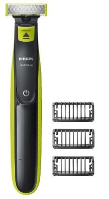 Aparat hibrid de barbierit si tuns barba Philips OneBlade QP2520/20 (Negru/Verde)