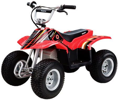 ATV electric copii Razor Dirt Quad, Viteza maxima 16km/h, Putere motor 350W, Autonomie 40 minute (Negru)