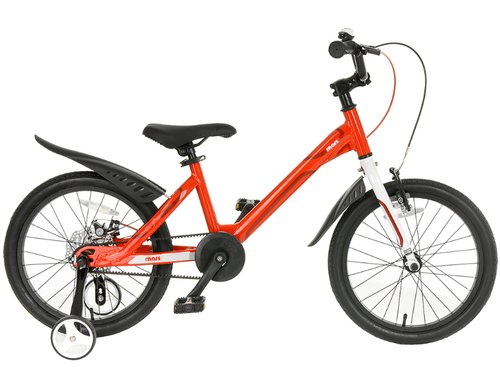 Bicicleta Copii RoyalBaby Mars M1601C, Roti 16inch, Cadru Aluminiu, Roti Ajutatoare (Rosu/Alb)