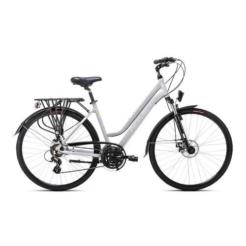 Bicicleta de trekking/oras Romet Gazela 2 Ver.B marime 17/M Gri/Galben 2023