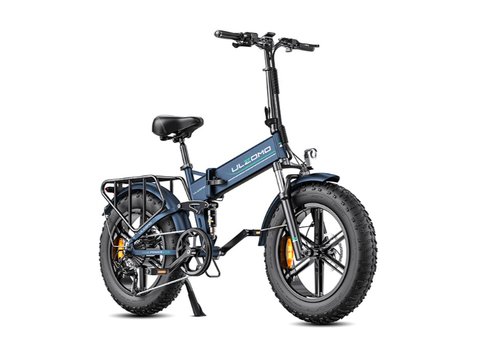 Bicicleta electrica pliabila Ulzomo Dunes 20 E-bike, 750W, 48V 16Ah, autonomie 120km, viteza maxima 40km/h, roti 20'' (Albastru) 