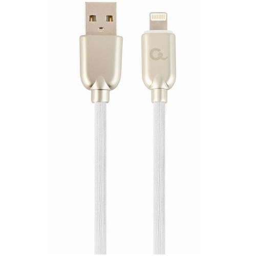 Cablu alimentare si date Gembird CC-USB2R-AMLM-2M-W, USB 2.0 (T) la Lightning (T), 2m, Alb