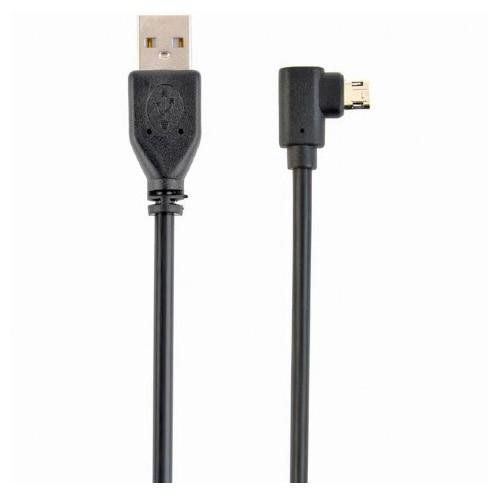 Cablu alimentare si date Gembird CCB-USB2-AMmDM90-6, USB 2.0 (T) la Micro-USB 2.0 (T) 1.8m, conectori auriti, Negru