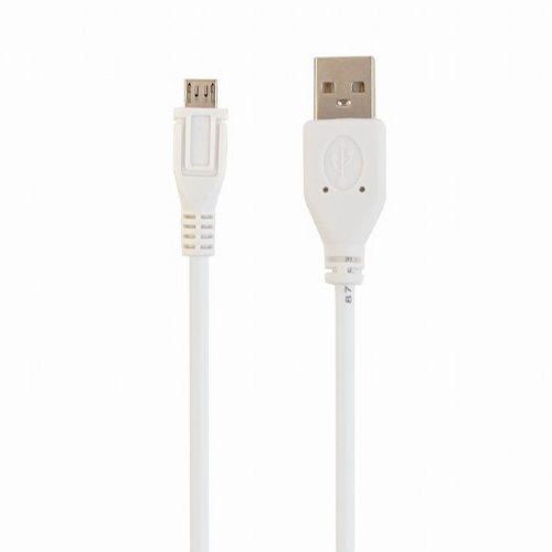 Cablu alimentare si date Gembird CCP-mUSB2-AMBM-W-0.5M, USB 2.0 (T) la Micro-USB 2.0 (T), 0.5m, Alb